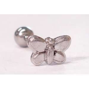  Steel Butterfly Tongue Ring 