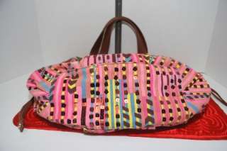 Juicy Couture Aztec Sequin Baded Drawstring Owl Tote Bag $128  