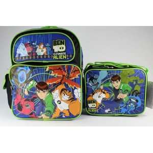  Ben 10 Alien Force School Medium Backpack+ Lunch Bag Set 