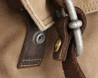 Canvas Real Leather Vintage Military Mens Shoulder Bags (MCAB1054)