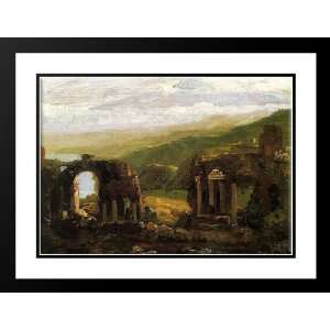 Cole, Thomas 24x19 Framed and Double Matted The Ruins of Taormina 