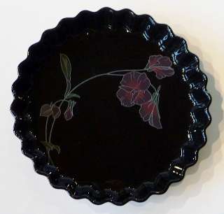 MIKASA* Tango (black & floral) 9 x 1 1/2 Ultra Ceram Bake & Serve 