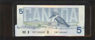 1986 Bank of Canada $5 choice unc bc 56a j29  