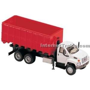   2003 GMC Topkick 3 Axle Roll On/Off Dumpster   White/Red Toys & Games