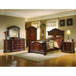 Homelegance Catalina 5 Piece Post Bedroom Set in Cherry  