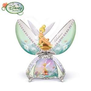  Disney Charming Tinker Bell Egg Shaped Porcelain Music Box 