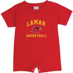 Lamar Cardinals Red Basketball Arch Baby Romper: Sports 