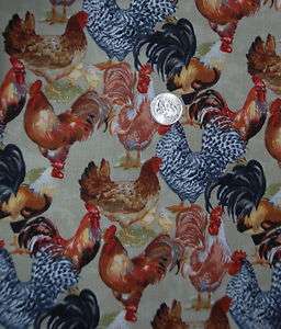 Timeless Treasures fabric ROOSTERS  
