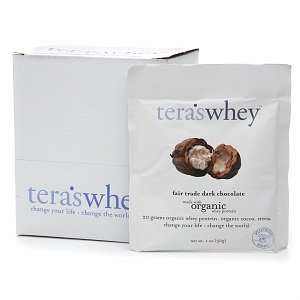   whey Organic Whey Protein, Pouches, Fair Trade Dark Chocolate, 12 ea