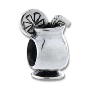    Biagi Sterling Silver Cocktail Glass Bead Charm: Biagi: Jewelry