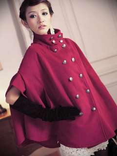   Kera Gothic NANA Japan Fashion Cute Bating Thick Cape Coat Jacket Pink