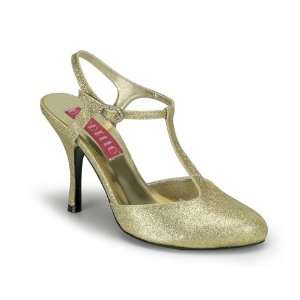  VIOLETTE 12G, 3 1/2 Mini Glitter Close Toe T Strap Sandal 