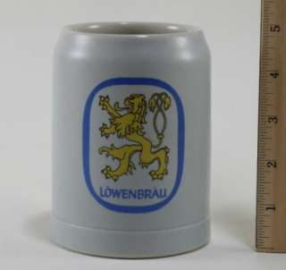 LOWENBRAU 0.5 Liter Ceramic Beer Mug Stein Krug  