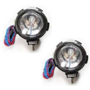  4 Black Round HID Off Road Spot Light with Wiring Harness 