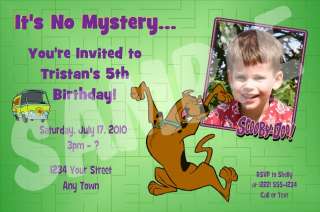 12 Scooby Doo Custom Birthday Invitations Cards  