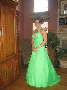 long green prom dress worn once, beautiful, inquire for more pictures 