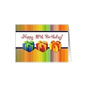  Happy 97th Birthday   Colorful Gifts Card: Toys & Games