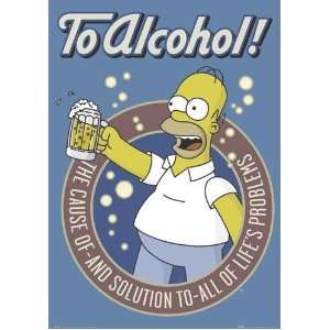 The Simpsons Poster To Alcohol Homer Simpson 
