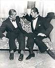 Boris Karloff and Belga Lugosi meet for first time rare photo