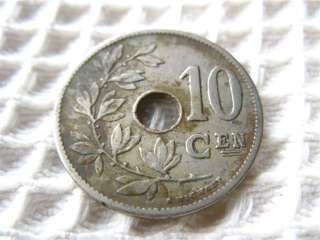 Belgium Belgie Belgique 10 cents 1905 COIN EXCELLENT  
