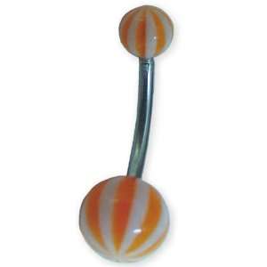 Orange Beach Ball Navel Jewelry