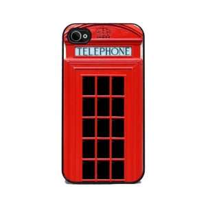  Red British Phone Booth   iPhone 4 or 4s Cover Cell 