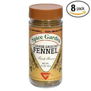 Spice Garden Coarse Fennel, Ground, 1.75 Ounce Jar (Pack of 8)