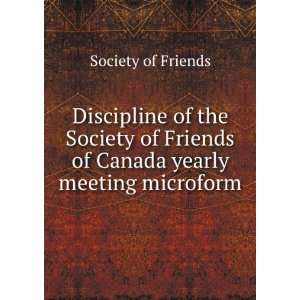  Society of Friends of Canada yearly meeting microform Society of