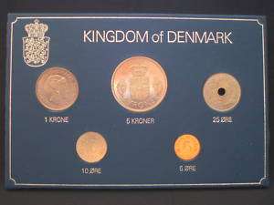 Coin Currency 5 Peace Set of Kingdom of Denmark  