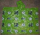 seattle seahawks green neon adult rain poncho nfl new expedited 