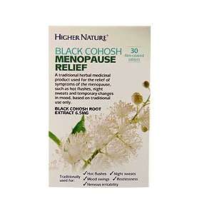  Higher Nature Black Cohosh Menopause Relief 30 tablets 