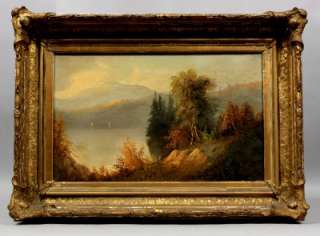 Antique Hudson River School OIl Painting Museum Frame  