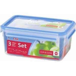   Storage 3 Piece Clip and Close BPA Free Container Set Kitchen