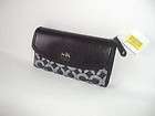 coach checkbook wallet black madison  