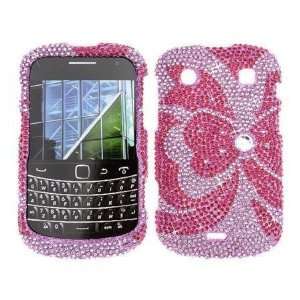  Pink BLING COVER CASE SKIN 4 BlackBerry Bold 9900 Cell 