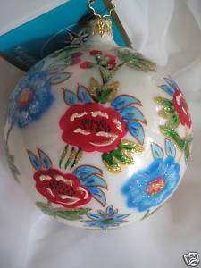 RADKO WINDROSE Flower BALL Rose ornament NEW 1012205  