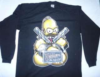 Hip Hop Rap Homer Simpson the killer t shirt 4XL  