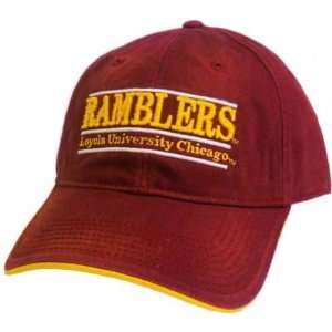   LOYOLA CHICAGO RAMBLERS VINTAGE RETRO FRAYED DISTRESSED FRAY MAROON