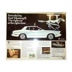    1974 FORD MUSTANG (Cardboard Cut Out) Sales Brochure: Automotive