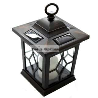 Brown Hanging Garden Outdoor Solar Candle Lantern Post Lights (Pack of 