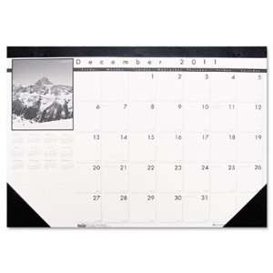   Black and White Photo Monthly Desk Pad Calendar: Office Products