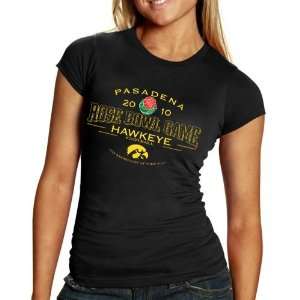   Ladies Black 2010 Rose Bowl Bound Tri Blend T shirt: Sports & Outdoors