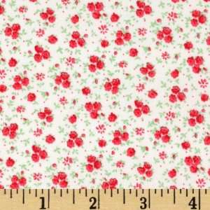  44 Wide Cotton Print Red Fabric By The Yard: Arts 