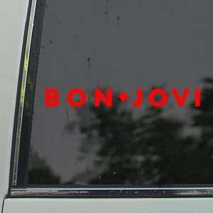  BON JOVI ROCK BAND Red Decal Car Truck Window Red Sticker 