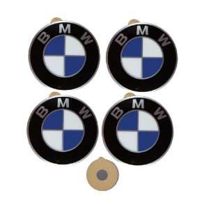  4 BMW Genuine Wheel Center Cap Emblems Decals Stickers 64 