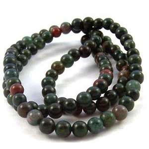  Genuine Bloodstone 4mm Round Gem Beads Arts, Crafts 