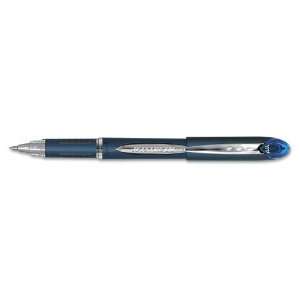   Stick Roller Ball Pen, Blue Barrel/Ink, Med Point, 0.70 mm Line Size