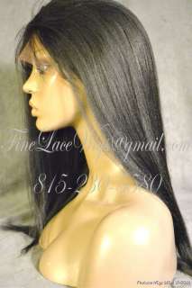 Brazilian Remy Front Lace Light Yaki Hair Texture Style #028