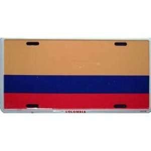 Colombia Columbia Country Flag Embossed Metal License 