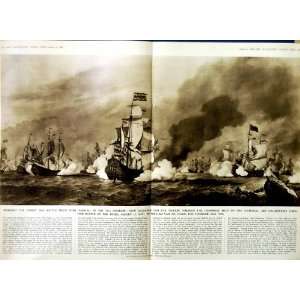  1952 BATTLE TEXEL SHIPS WAR WILLIAM VN DE VELDE YOUNGER 